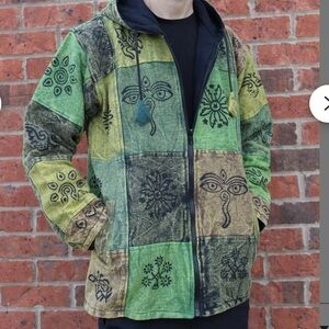 Rising International Patchwork  Cotton Zip Jacket